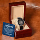 To My GrandSon - I thank The LORD for giving me such Men's Openwork Watch with Mahogany Box - Template