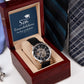 To our son congratulations on your graduation- Men's Openwork Watch with Mahogany Box - Template