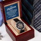 To My GrandSon - I thank The LORD for giving me such Men's Openwork Watch with Mahogany Box - Template