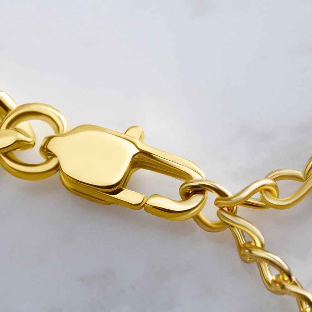 MY DEAR GRANDSON, NEVER FORGET HOW MUCH I LOVE YOU- CUBAN LINK CHAIN