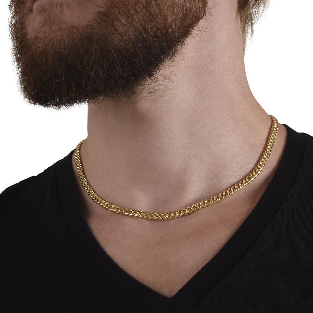 To my son- be a warrior, not a worrier Cuban link chain