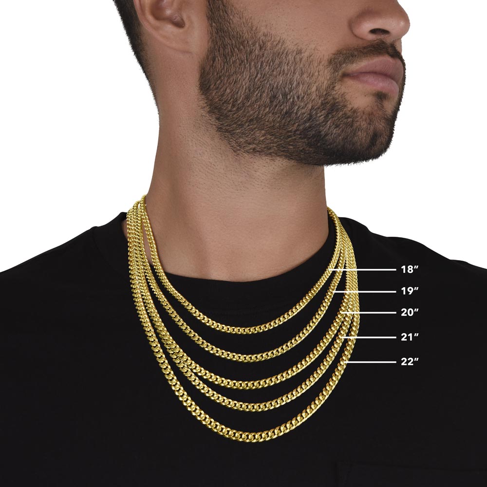 My dear grandson from grandma- remember how much I love you - Cuban link chain