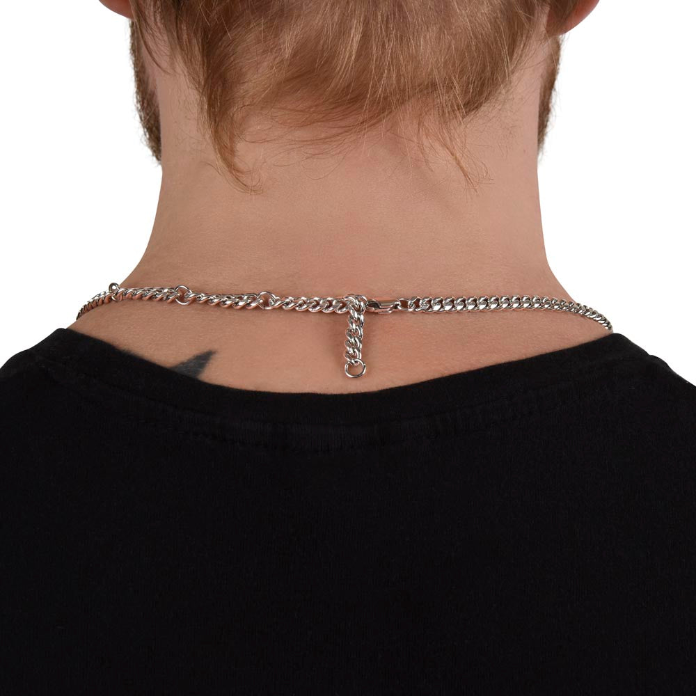 MY DEAR GRANDSON, NEVER FORGET HOW MUCH I LOVE YOU- CUBAN LINK CHAIN