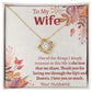 TO MY WIFE- I DEEPLY TREASURE-LOVE KNOT NECKLACE