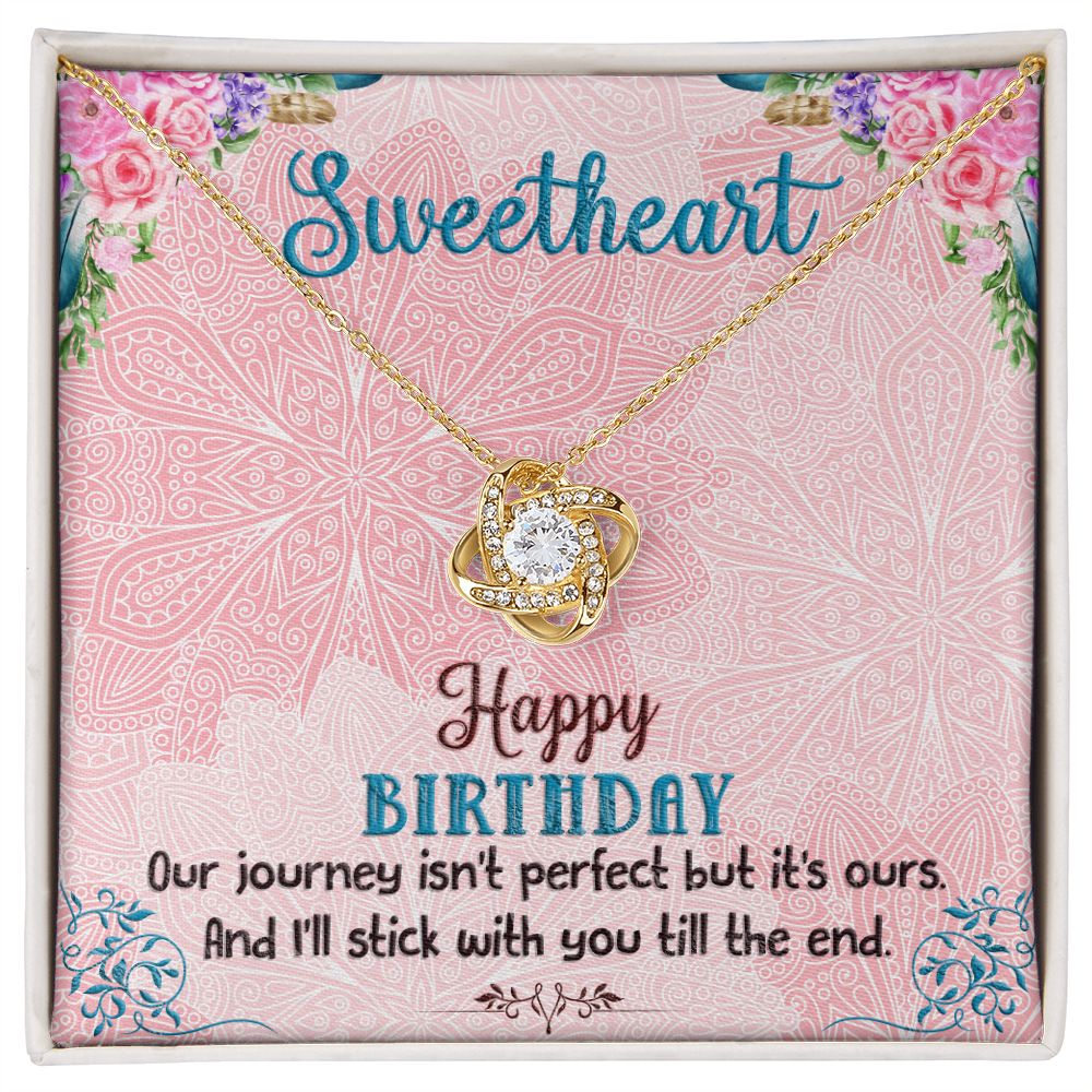 SWEETHEART HAPPY BIRTHDAY BOHO CHICK - LOVE KNOT NECKLACE