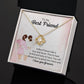 TO MY BEST FRIEND - A BEST FRIEND IS LIKE A FOUR-LEAF CLOVER -LOVE KNOT NECKLACE