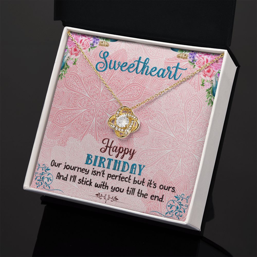 SWEETHEART HAPPY BIRTHDAY BOHO CHICK - LOVE KNOT NECKLACE