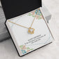 HAPPY BIRTHDAY GIFT FOR WIFE- HAPPY BIRTHDAY TO THE ONE PERSON- LOVE KNOT NECKLACE