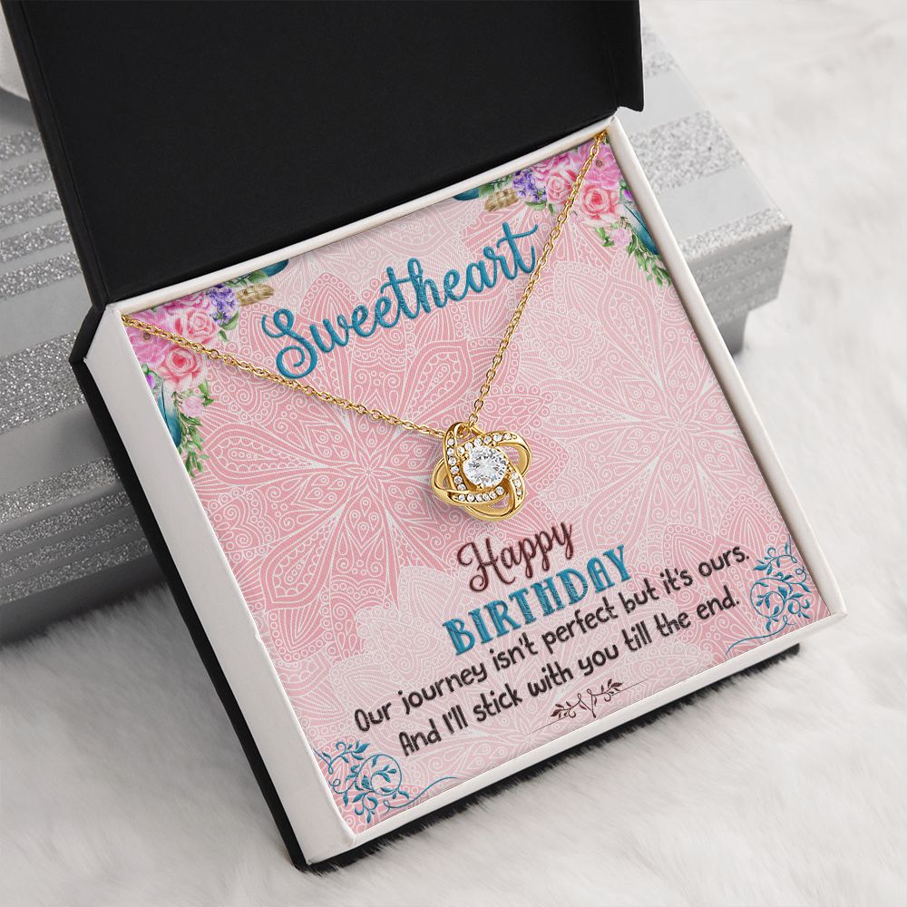 SWEETHEART HAPPY BIRTHDAY BOHO CHICK - LOVE KNOT NECKLACE
