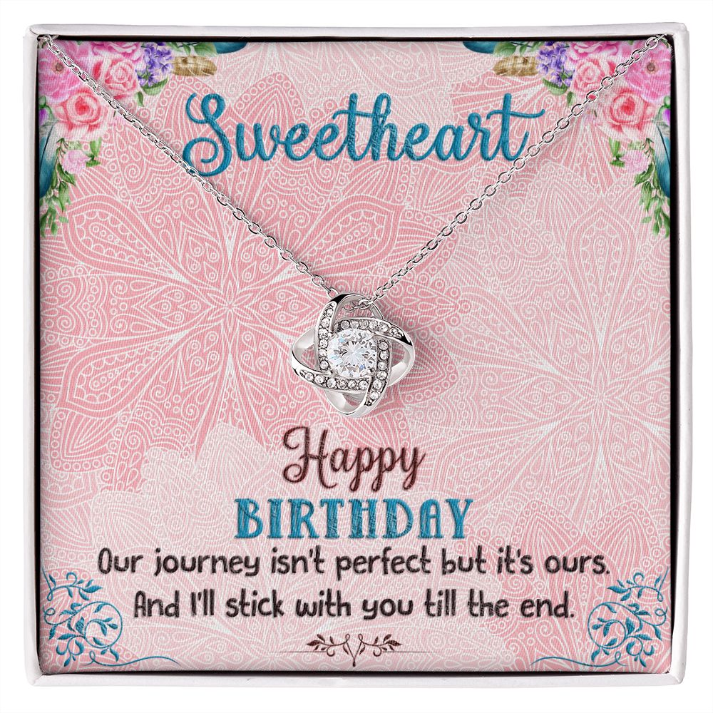 SWEETHEART HAPPY BIRTHDAY BOHO CHICK - LOVE KNOT NECKLACE