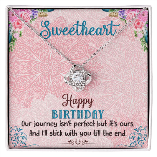 SWEETHEART HAPPY BIRTHDAY BOHO CHICK - LOVE KNOT NECKLACE