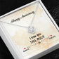 HAPPY ANNIVERSARY GIFT- I LOVE YOU THIS MUCH- LOVE KNOT NECKLACE