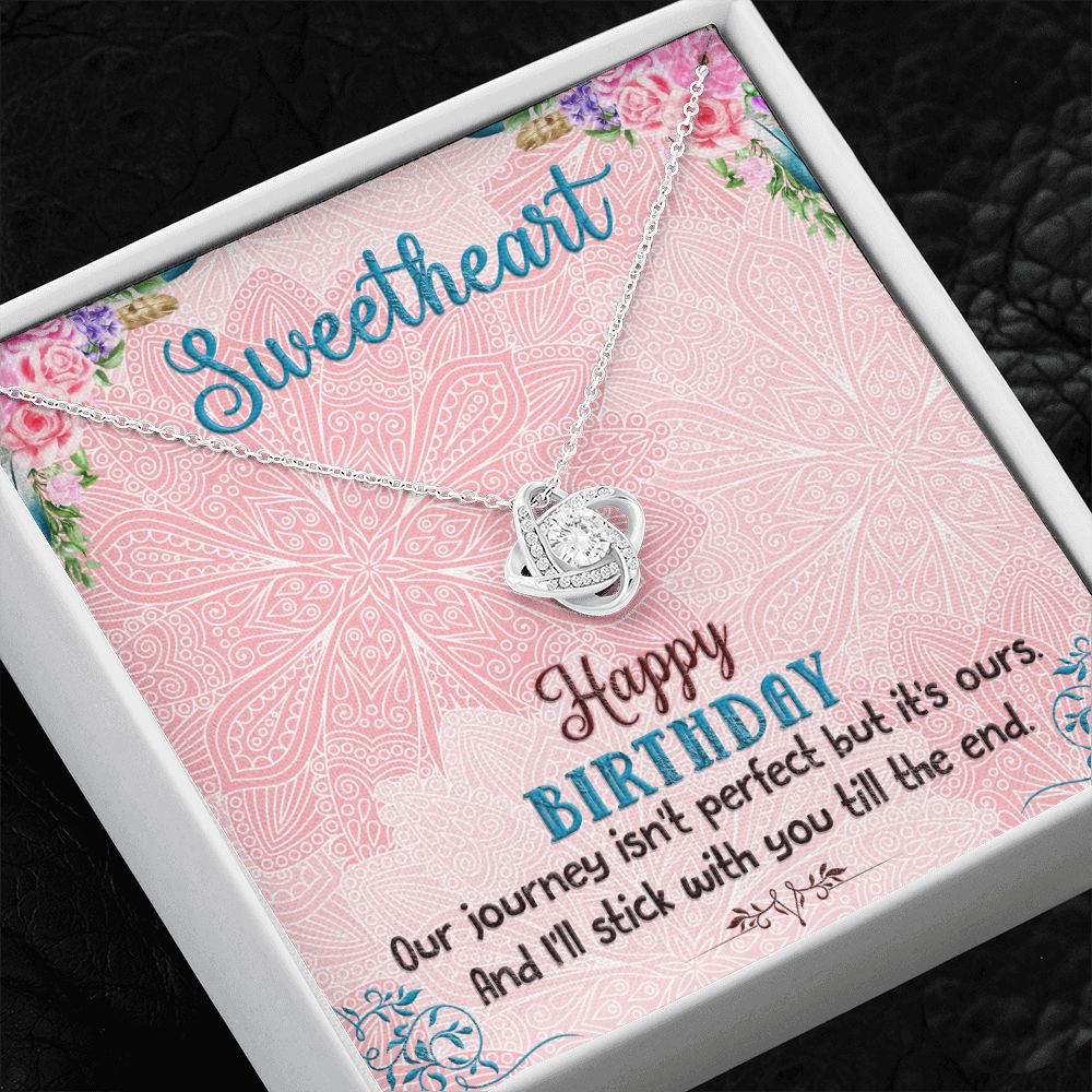 SWEETHEART HAPPY BIRTHDAY BOHO CHICK - LOVE KNOT NECKLACE