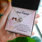 TO MY BEST FRIEND - A BEST FRIEND IS LIKE A FOUR-LEAF CLOVER -LOVE KNOT NECKLACE