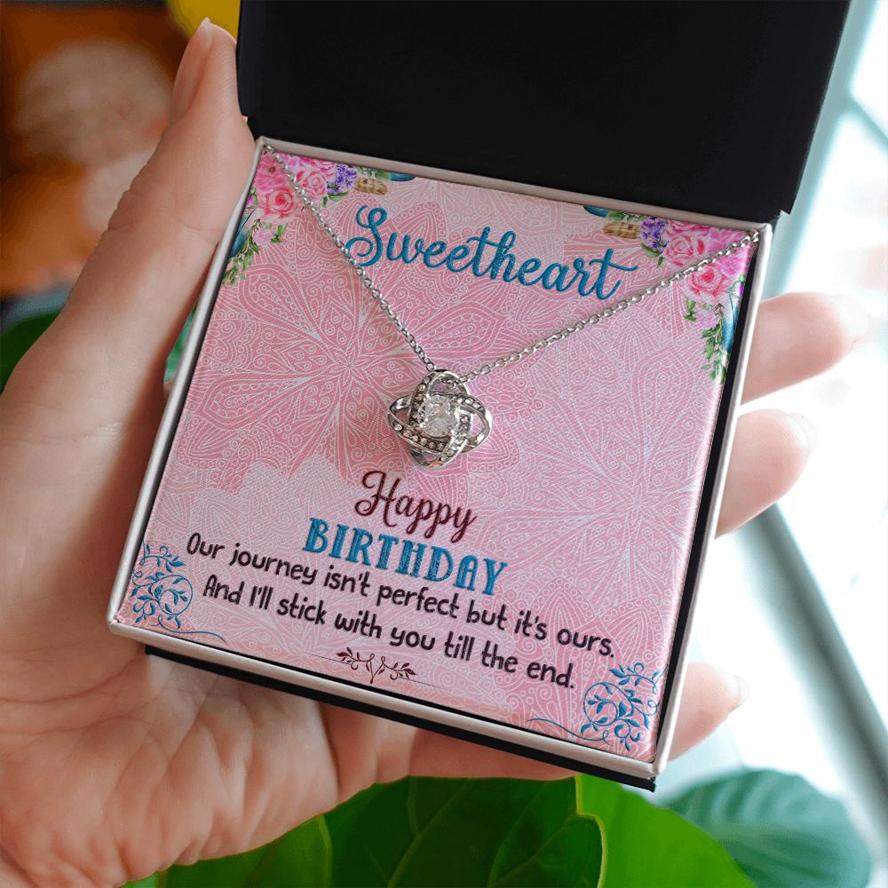 SWEETHEART HAPPY BIRTHDAY BOHO CHICK - LOVE KNOT NECKLACE