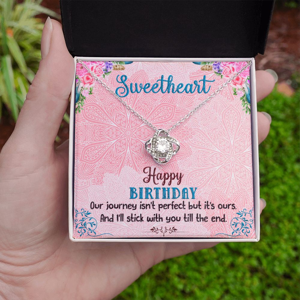 SWEETHEART HAPPY BIRTHDAY BOHO CHICK - LOVE KNOT NECKLACE