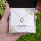 HAPPY BIRTHDAY GIFT FOR WIFE- HAPPY BIRTHDAY TO THE ONE PERSON- LOVE KNOT NECKLACE