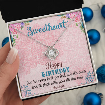 SWEETHEART HAPPY BIRTHDAY BOHO CHICK - LOVE KNOT NECKLACE