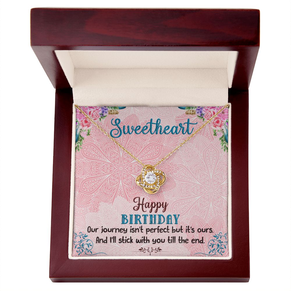 SWEETHEART HAPPY BIRTHDAY BOHO CHICK - LOVE KNOT NECKLACE