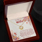 TO MY WIFE- I DEEPLY TREASURE-LOVE KNOT NECKLACE