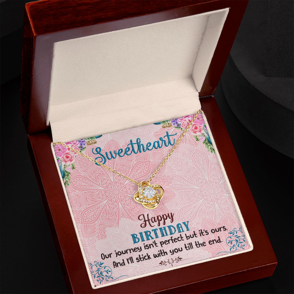 SWEETHEART HAPPY BIRTHDAY BOHO CHICK - LOVE KNOT NECKLACE