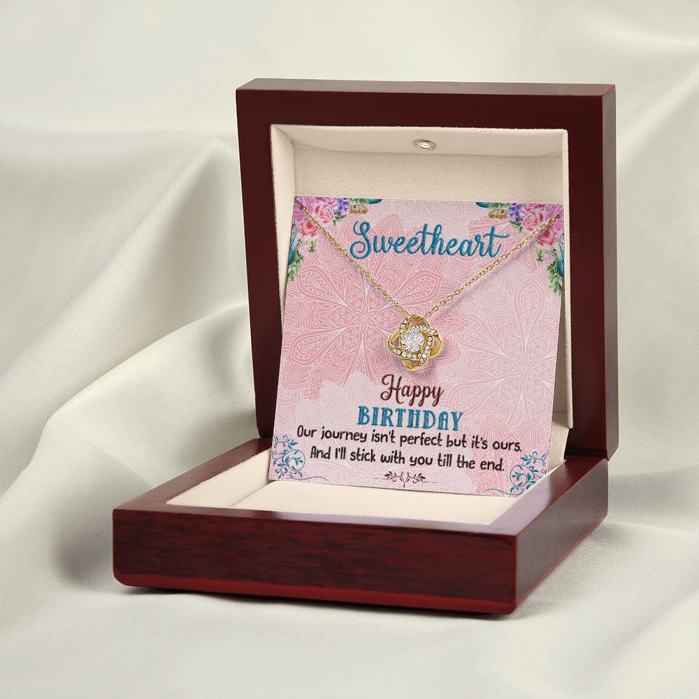 SWEETHEART HAPPY BIRTHDAY BOHO CHICK - LOVE KNOT NECKLACE