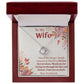 TO MY WIFE- I DEEPLY TREASURE-LOVE KNOT NECKLACE