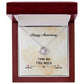 HAPPY ANNIVERSARY GIFT- I LOVE YOU THIS MUCH- LOVE KNOT NECKLACE