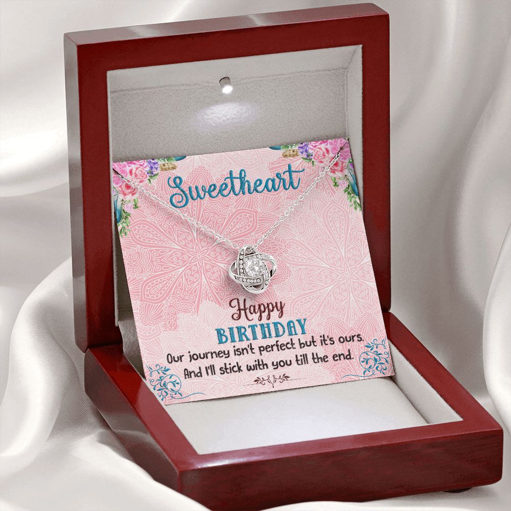 SWEETHEART HAPPY BIRTHDAY BOHO CHICK - LOVE KNOT NECKLACE
