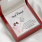 TO MY BEST FRIEND - A BEST FRIEND IS LIKE A FOUR-LEAF CLOVER -LOVE KNOT NECKLACE