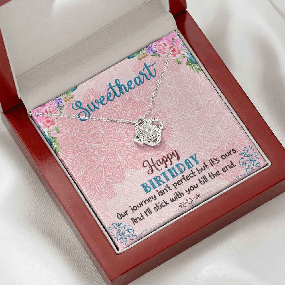 SWEETHEART HAPPY BIRTHDAY BOHO CHICK - LOVE KNOT NECKLACE