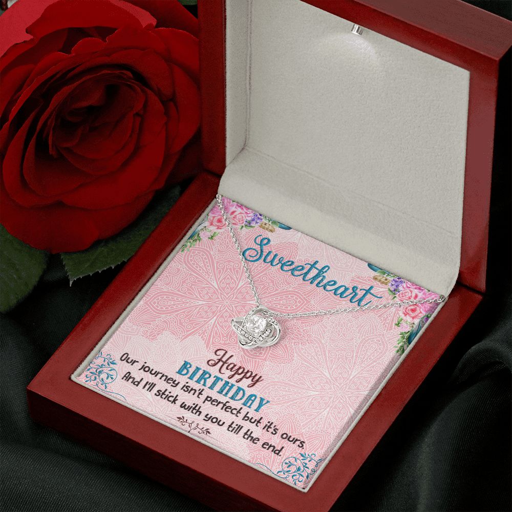 SWEETHEART HAPPY BIRTHDAY BOHO CHICK - LOVE KNOT NECKLACE