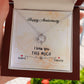 HAPPY ANNIVERSARY GIFT- I LOVE YOU THIS MUCH- LOVE KNOT NECKLACE