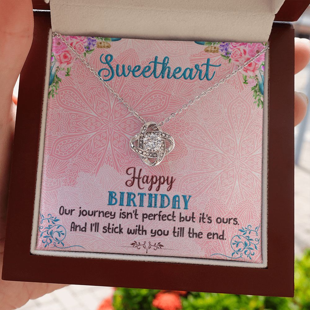 SWEETHEART HAPPY BIRTHDAY BOHO CHICK - LOVE KNOT NECKLACE
