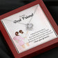 TO MY BEST FRIEND - A BEST FRIEND IS LIKE A FOUR-LEAF CLOVER -LOVE KNOT NECKLACE