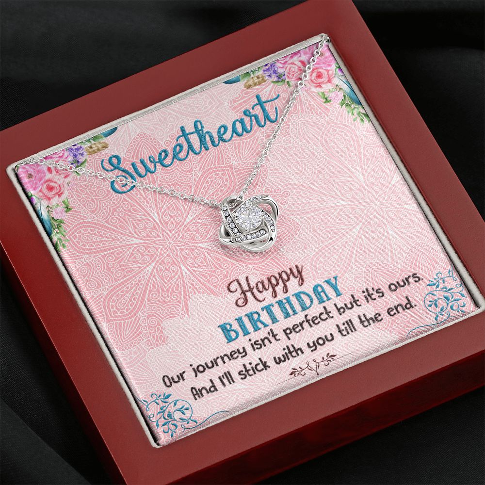SWEETHEART HAPPY BIRTHDAY BOHO CHICK - LOVE KNOT NECKLACE