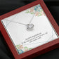 HAPPY BIRTHDAY GIFT FOR WIFE- HAPPY BIRTHDAY TO THE ONE PERSON- LOVE KNOT NECKLACE