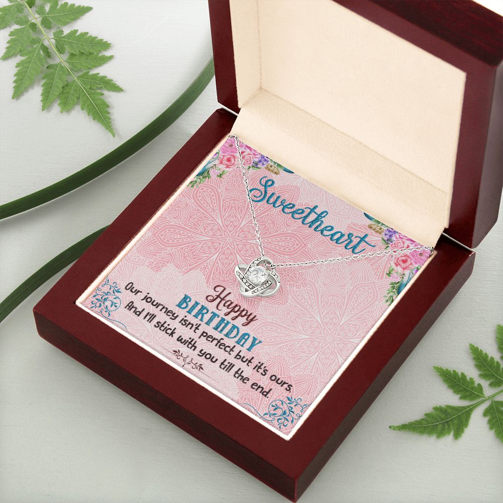 SWEETHEART HAPPY BIRTHDAY BOHO CHICK - LOVE KNOT NECKLACE