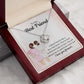 TO MY BEST FRIEND - A BEST FRIEND IS LIKE A FOUR-LEAF CLOVER -LOVE KNOT NECKLACE