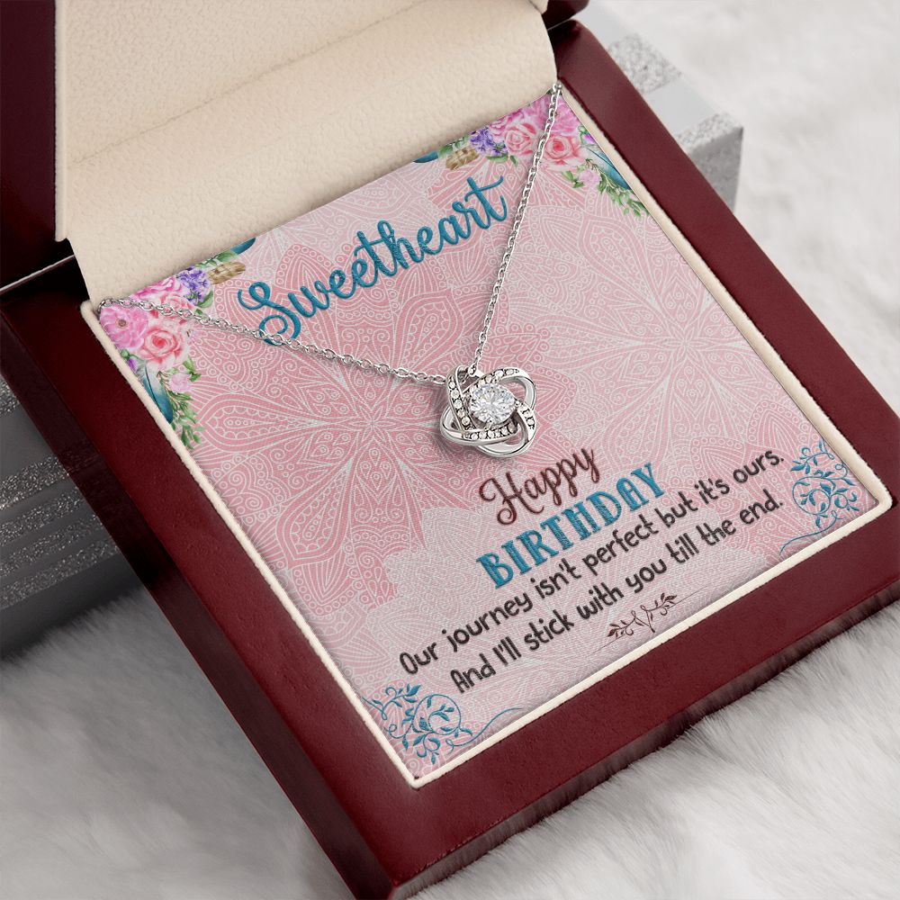 SWEETHEART HAPPY BIRTHDAY BOHO CHICK - LOVE KNOT NECKLACE
