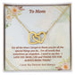 TO MOM FROM DAUGHTER OR SON- INTERLOCKING HEARTS NECKLACE