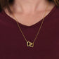 Gift For Granddaughter - Interlocking Hearts necklace-GoldU-Someday when the pages of my life