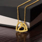 Gift For Granddaughter - Interlocking Hearts necklace-GoldU-Someday when the pages of my life
