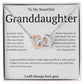 Gift For Granddaughter - Interlocking Hearts necklace - Stainless Steel and Rose
