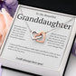 Gift For Granddaughter - Interlocking Hearts necklace - Stainless Steel and Rose