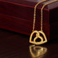 Gift For Granddaughter - Interlocking Hearts necklace-GoldU-Someday when the pages of my life