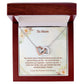 TO MOM FROM DAUGHTER OR SON- INTERLOCKING HEARTS NECKLACE