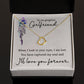 TO MY GORGEOUS GIRLFRIEND- WHEN I LOOK IN YOUR EYES-DELICATE HEART NECKLACE