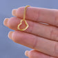 TO MY WONDERFUL DAUGHTER - I SQUEEZED THIS NECKLACE -DELICATE HEART NECKLACE