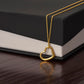 TO MY GORGEOUS GIRLFRIEND- WHEN I LOOK IN YOUR EYES-DELICATE HEART NECKLACE